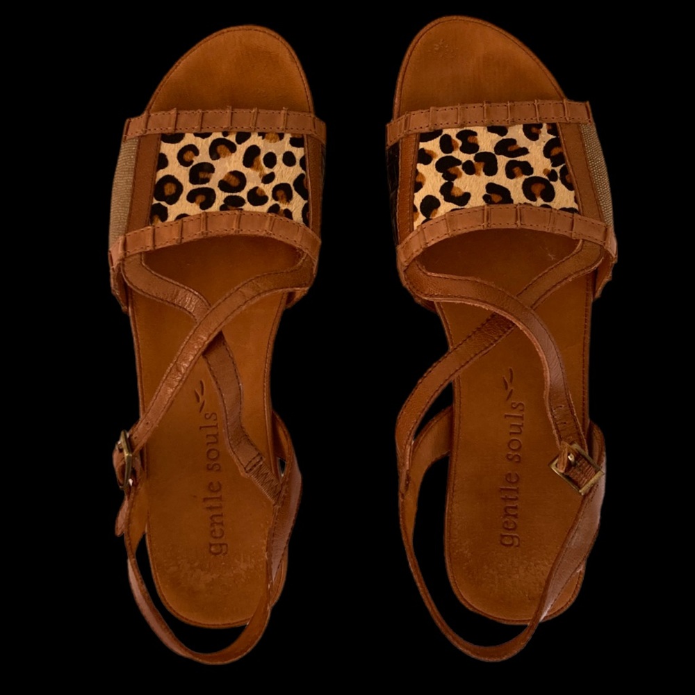 Gentle Souls Cheetah & Leather Size 8W